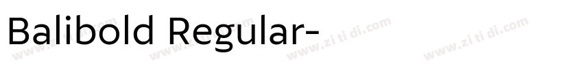 Balibold Regular字体转换
